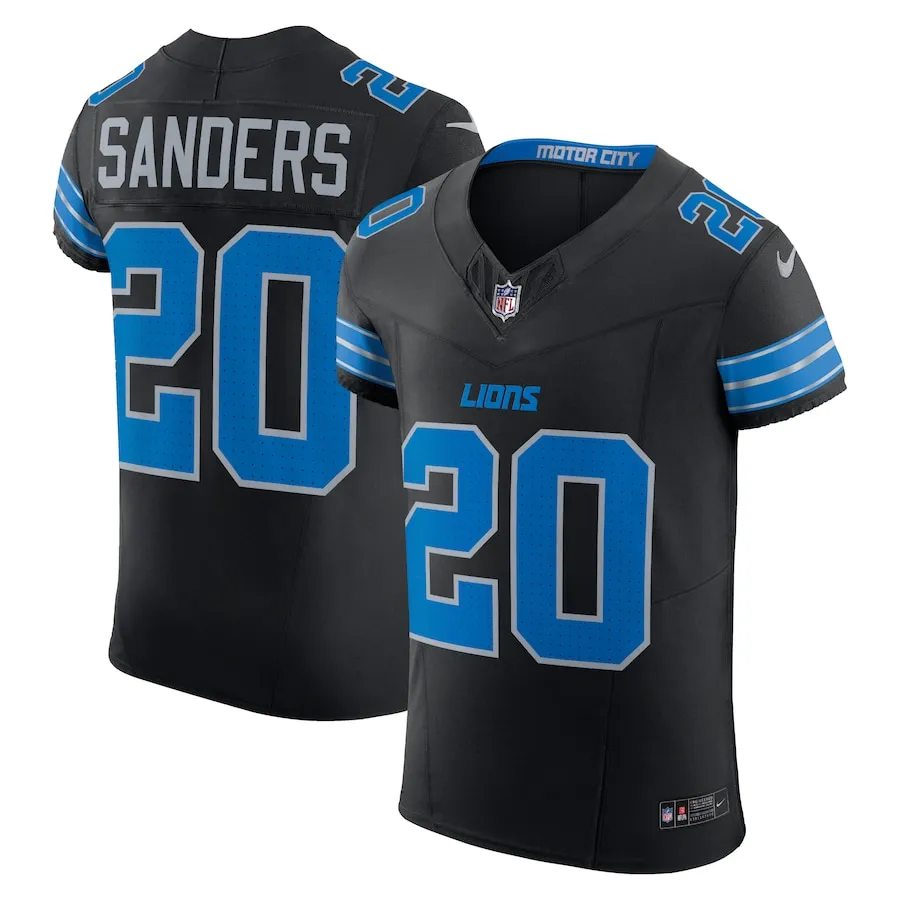 Barry Sanders Detroit Lions Nike Retired Player Alternate Vapor F.U.S.E. Elite Jersey - Black