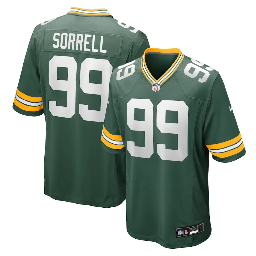 Barryn Sorrell Green Bay Packers Nike Team Game Jersey -  Green