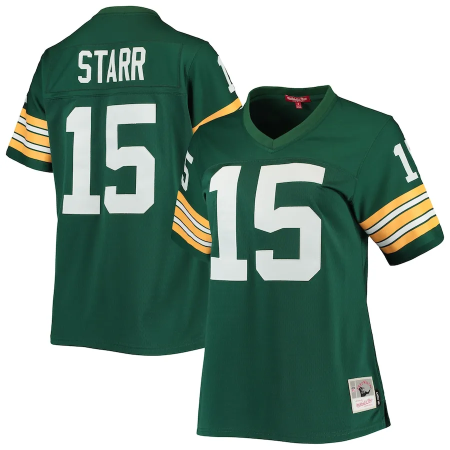 Bart Starr Green Bay Packers Mitchell &amp Ness Women's 1967 Legacy Replica Player Jersey - Green