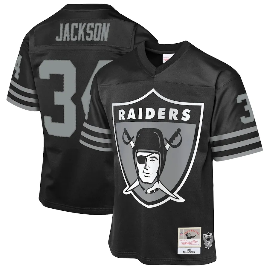 Bo Jackson Las Vegas Raiders Mitchell &amp Ness Youth 1988 Throwback Fashion Jersey - Black