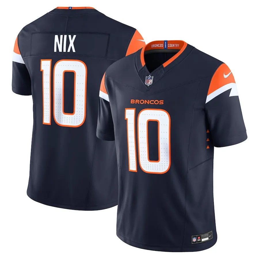 Bo Nix Denver Broncos Nike Alternate  Vapor F.U.S.E. Limited Jersey - Navy
