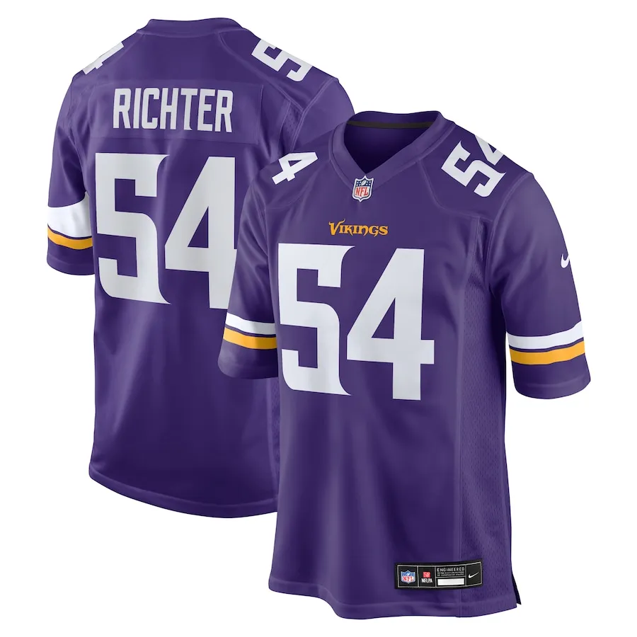 Bo Richter Minnesota Vikings Nike Team Game Jersey -  Purple