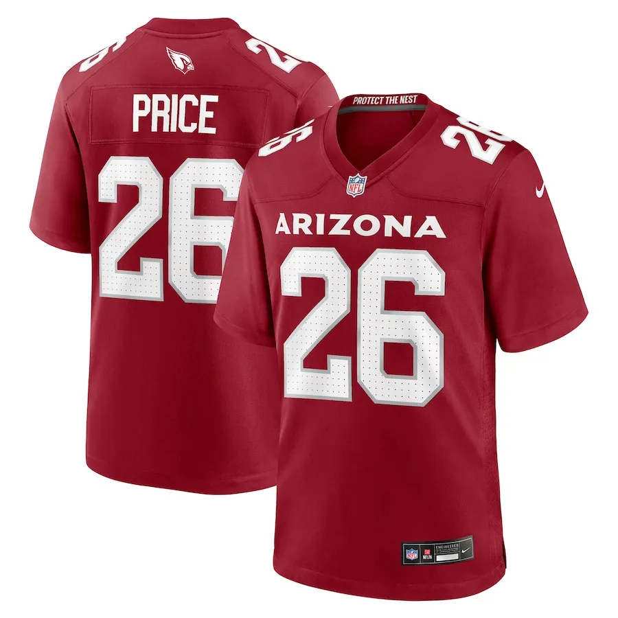 Bobby Price Arizona Cardinals Nike Team Game Jersey -  Cardinal