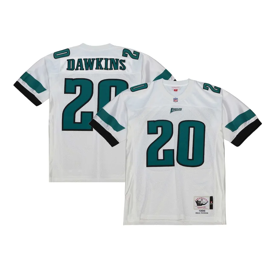 Brian Dawkins Philadelphia Eagles 1996 Mitchell &amp Ness Authentic Throwback Retired Player Jersey - White