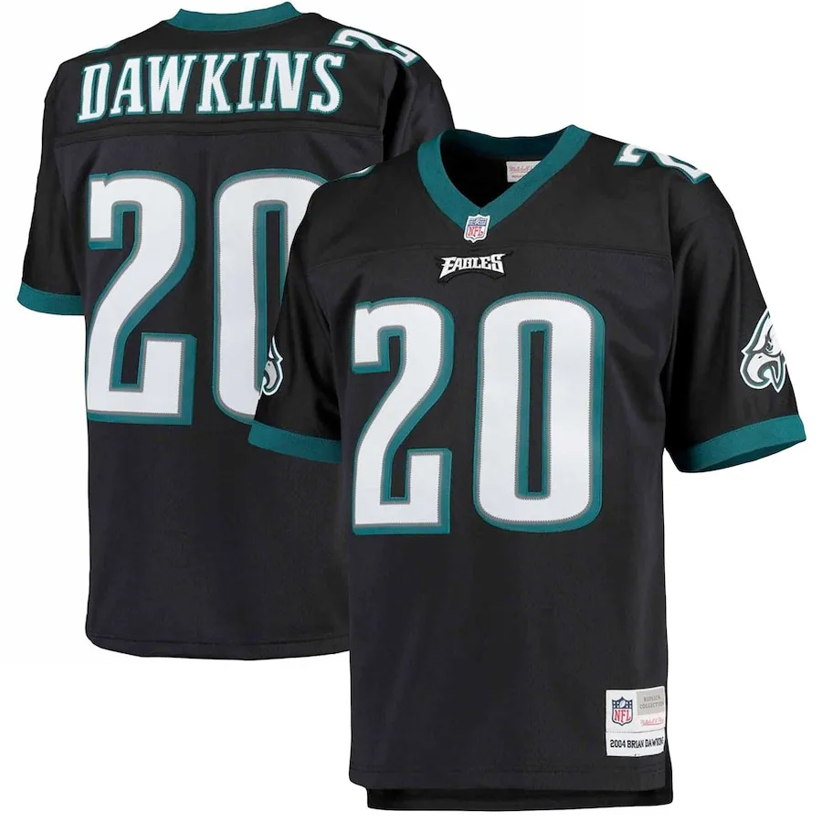 Brian Dawkins Philadelphia Eagles Mitchell &amp Ness Big &amp Tall 2004 Retired Player Replica Jersey - Black