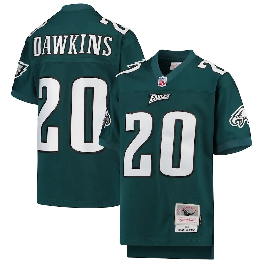 Brian Dawkins Philadelphia Eagles Mitchell &amp Ness Youth 2004 Legacy Retired Player Jersey - Midnight Green