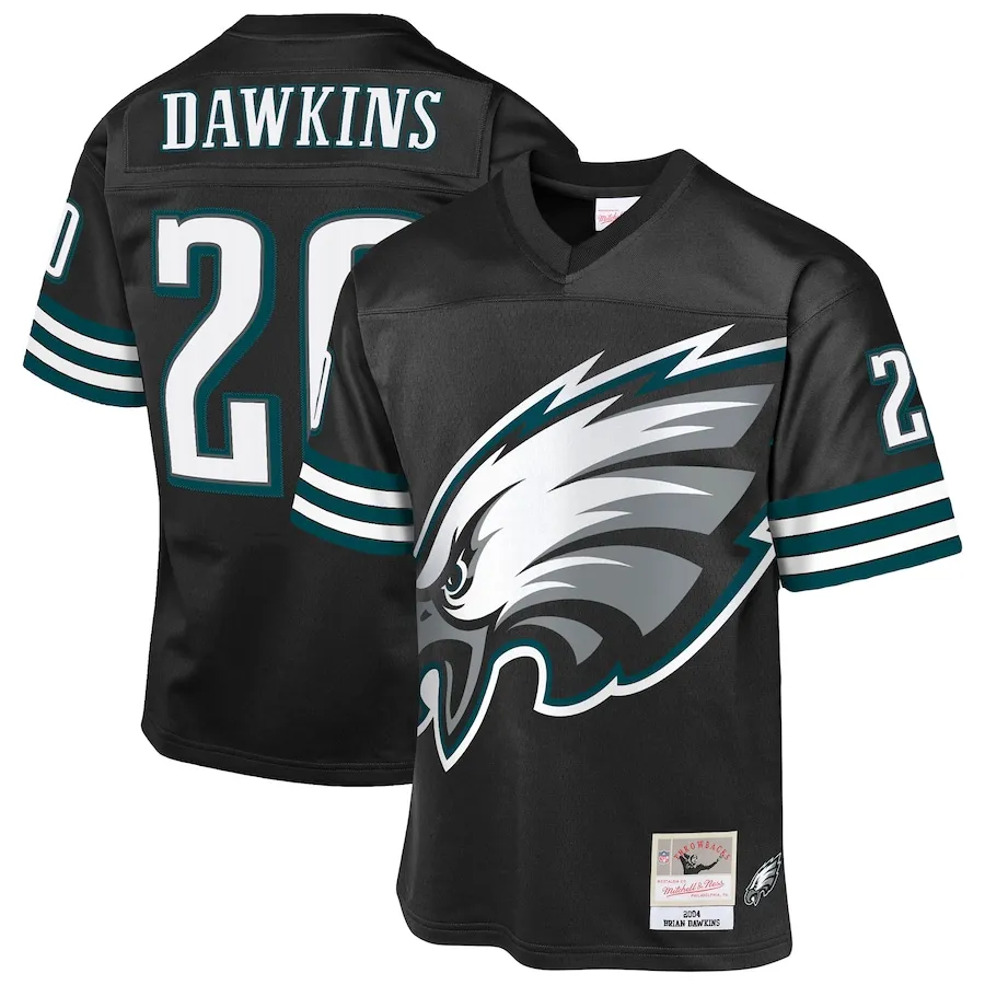 Brian Dawkins Philadelphia Eagles Mitchell &amp Ness Youth 2004 Throwback Fashion Jersey - Black