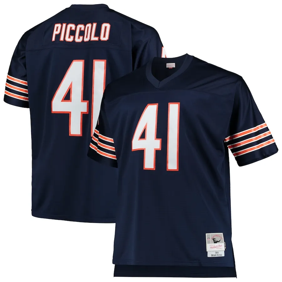 Brian Piccolo Chicago Bears Mitchell &amp Ness Big &amp Tall 1969 Retired Player Replica Jersey - Navy