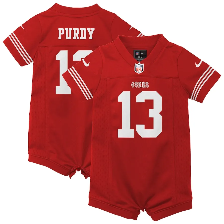 Brock Purdy San Francisco 49ers Nike Newborn &amp Infant Game Romper Jersey - Scarlet