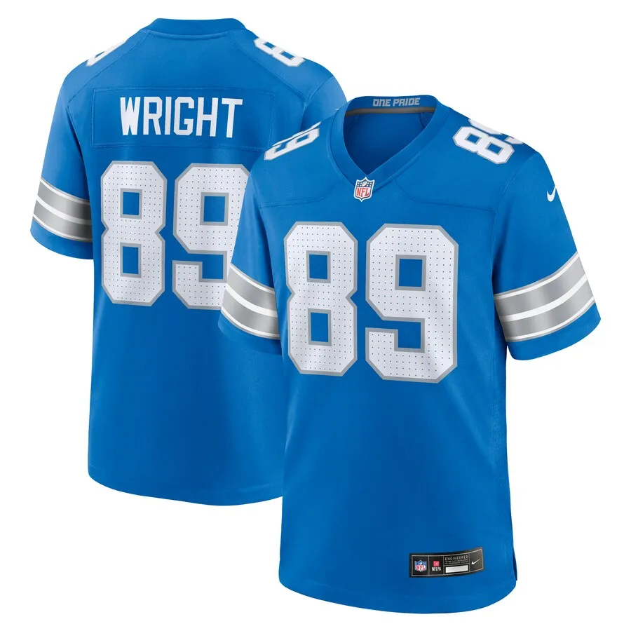 Brock Wright Detroit Lions Nike Team Game Jersey -  Blue