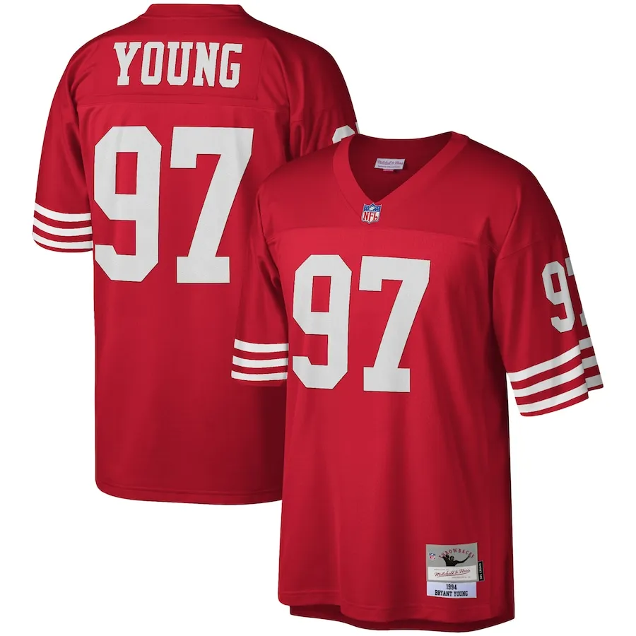 Bryant Young San Francisco 49ers Mitchell &amp Ness Legacy Replica Jersey - Scarlet 5992