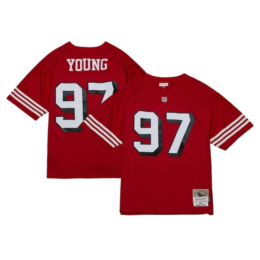 Bryant Young San Francisco 49ers Mitchell &amp Ness Legacy Replica Jersey - Scarlet