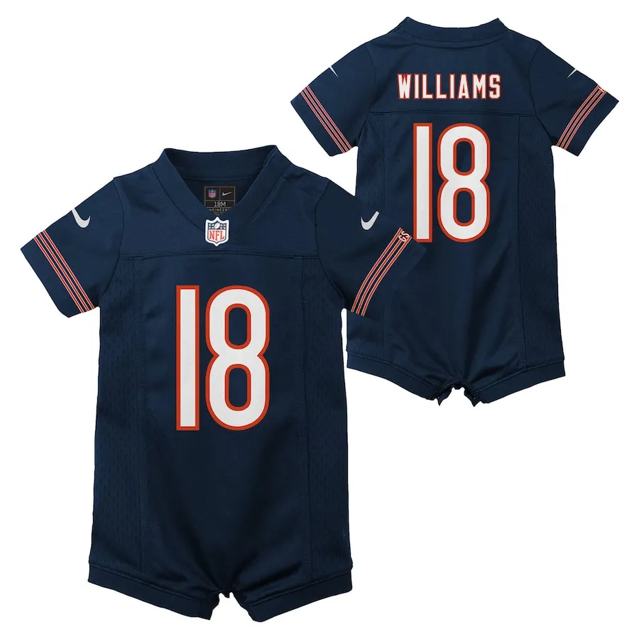 Caleb Williams Chicago Bears Nike Newborn &amp Infant Game Romper Jersey - Navy