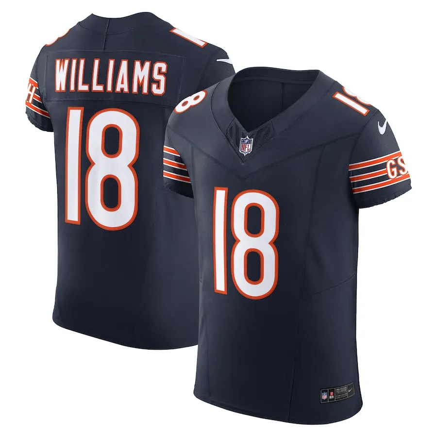 Caleb Williams Chicago Bears Nike Team Vapor F.U.S.E. Elite Jersey - Navy