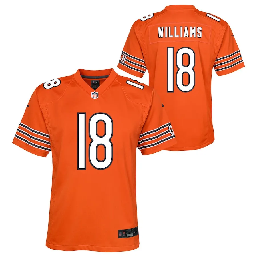 Caleb Williams Chicago Bears Nike Youth Game Jersey - Orange