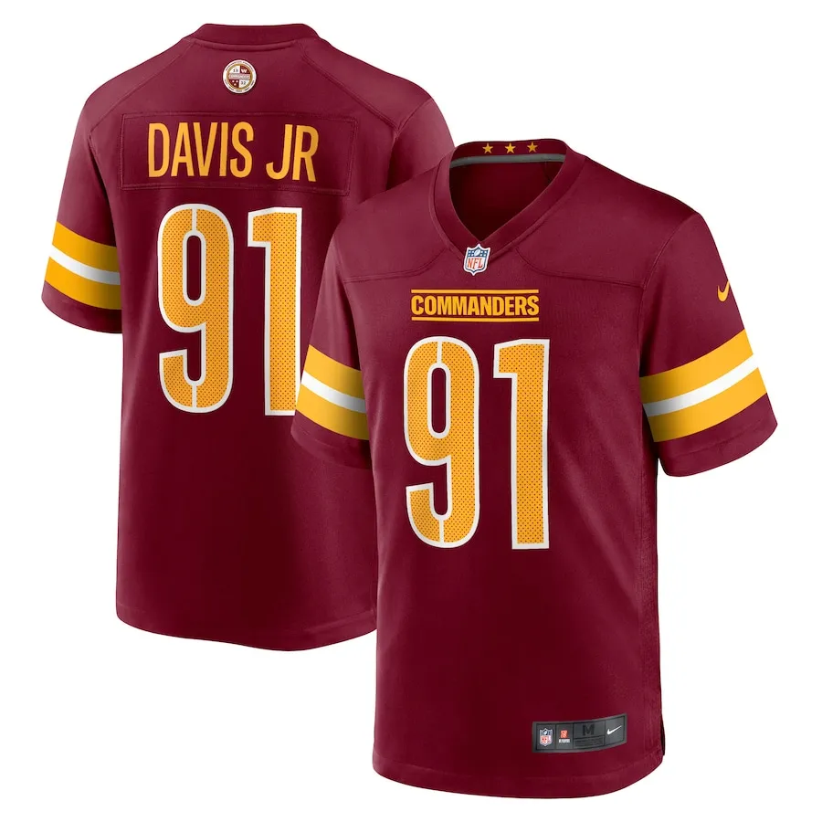 Carl Davis Jr. Washington Commanders Nike Team Game Jersey -  Burgundy