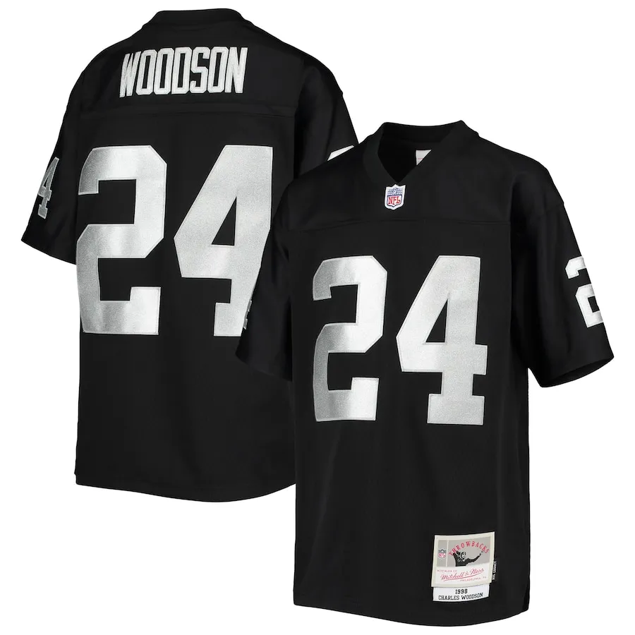 Charles Woodson Las Vegas Raiders Mitchell &amp Ness Youth 1998 Legacy Retired Player Jersey - Black