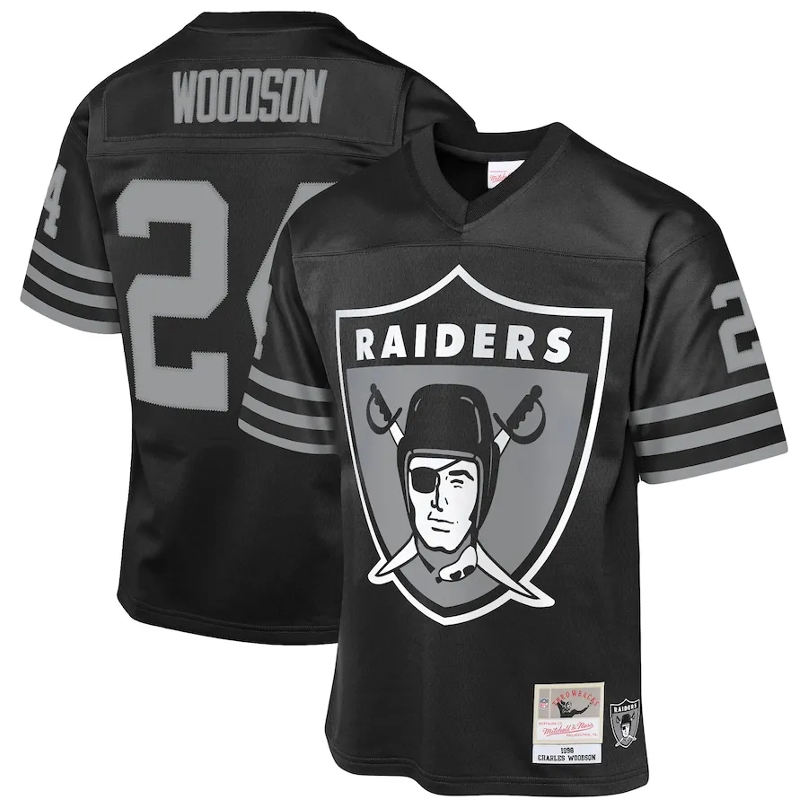 Charles Woodson Las Vegas Raiders Mitchell &amp Ness Youth 1998 Throwback Fashion Jersey - Black
