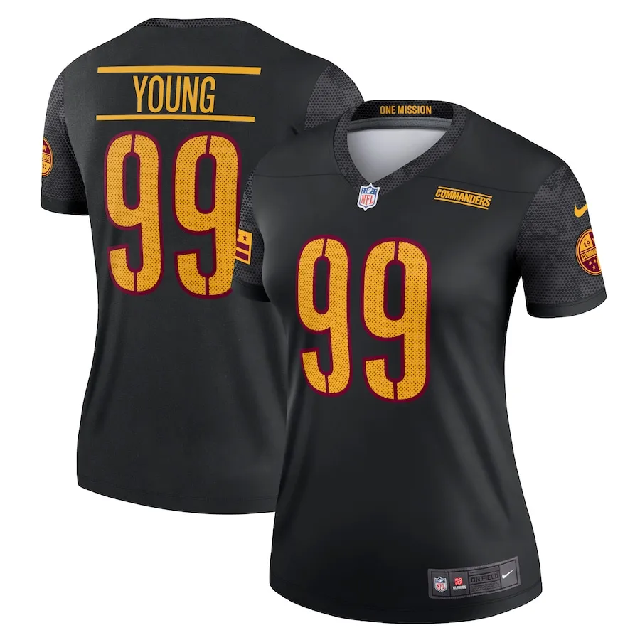 Chase Young Washington Commanders Nike Women's Alternate Legend Player Performance Top -  Black