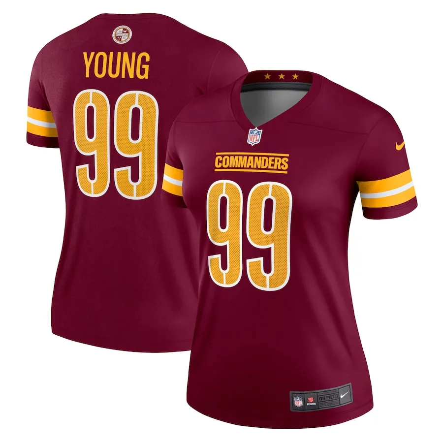 Chase Young Washington Commanders Nike Women's Legend Player Performance Top -  Burgundy