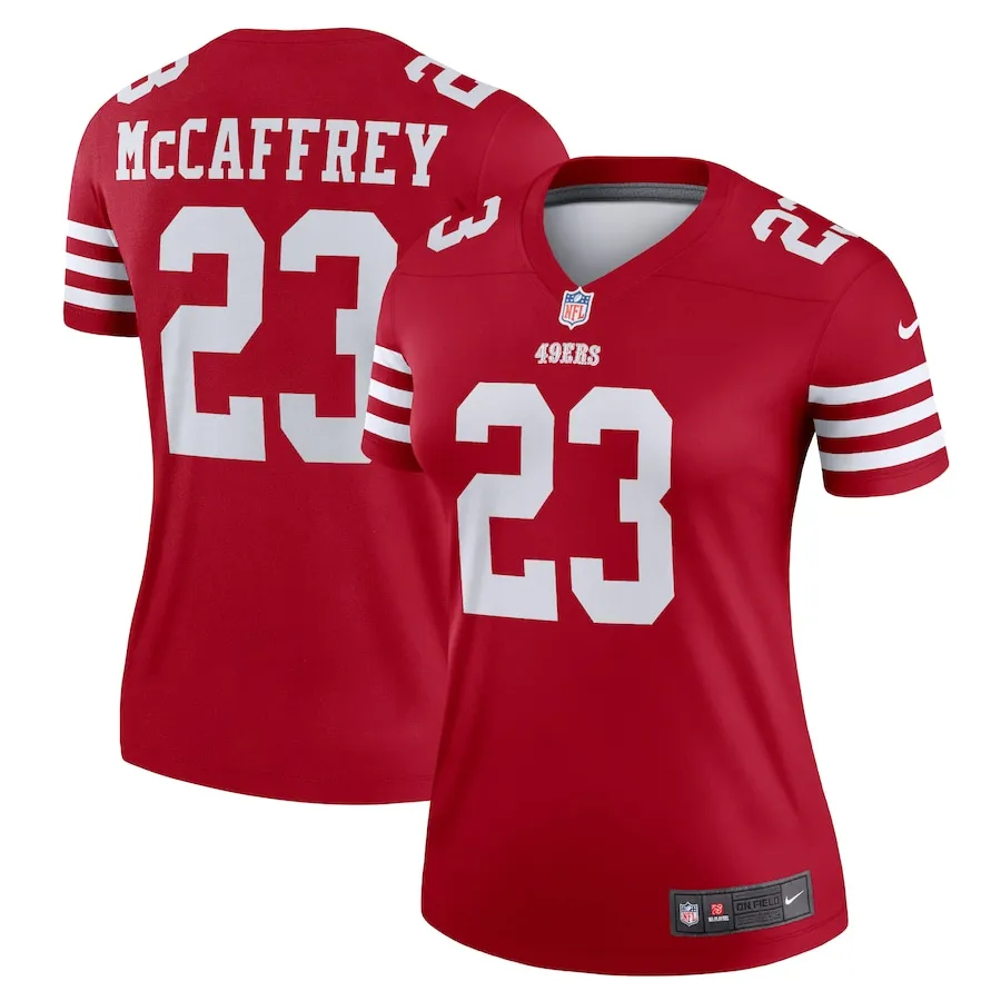 Christian McCaffrey San Francisco 49ers Nike Women's Legend Player Performance Top -  Scarlet