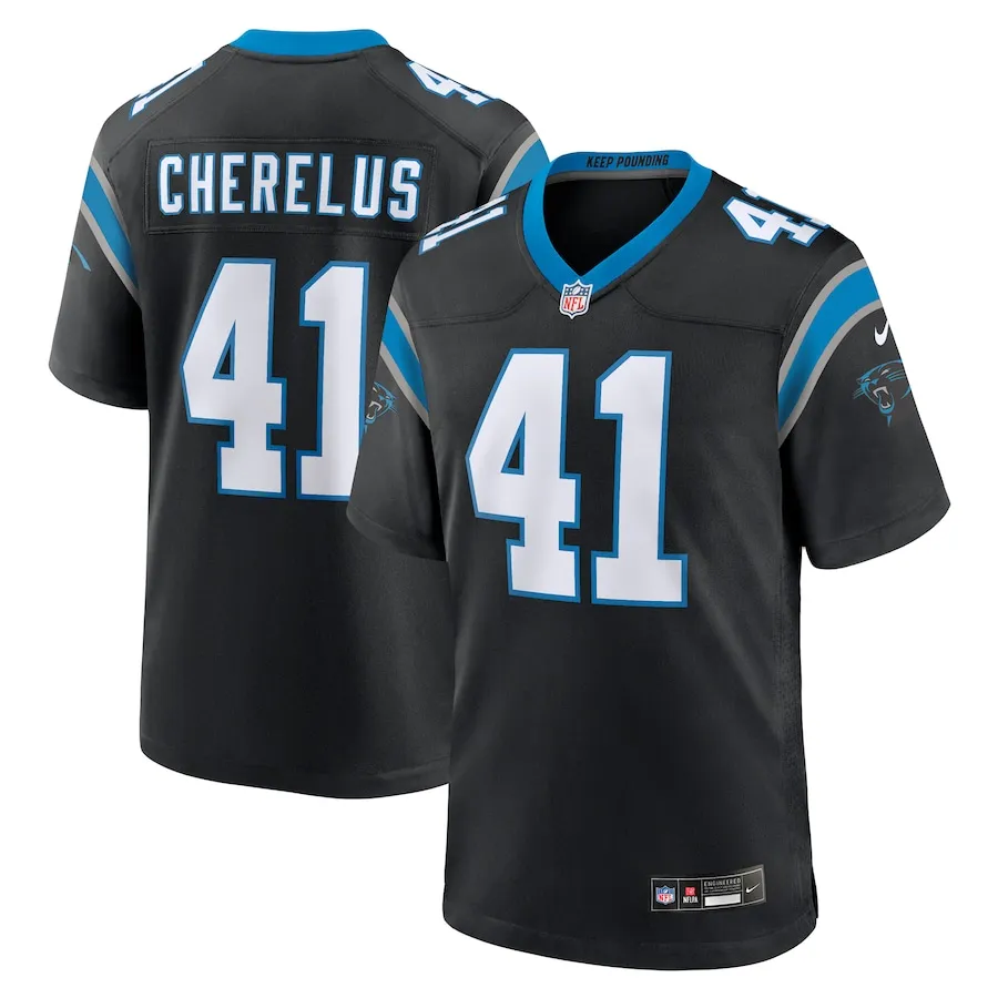 Claudin Cherelus Carolina Panthers Nike Team Game Jersey -  Black 1397