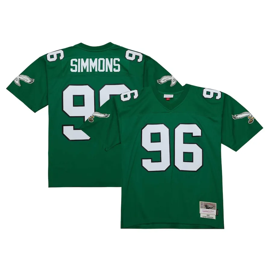 Clyde Simmons Philadelphia Eagles Mitchell &amp Ness Legacy Replica Jersey - Kelly Green