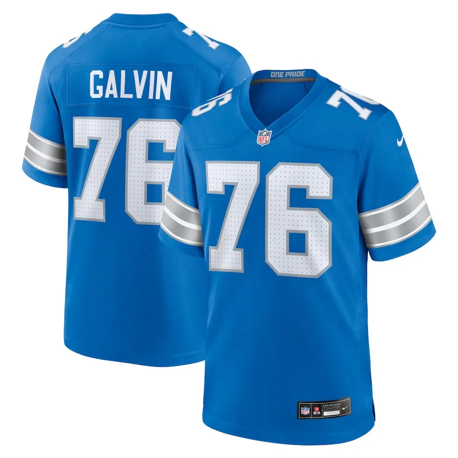 Connor Galvin Detroit Lions Nike Team Game Jersey -  Blue 9231