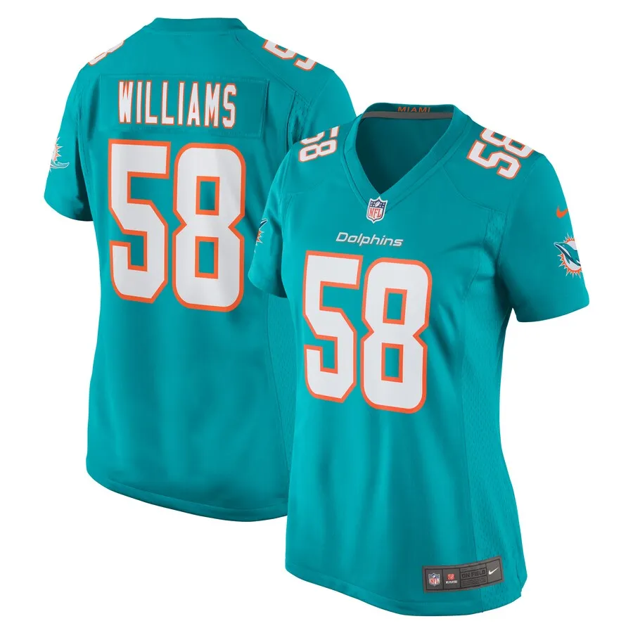 Connor Williams Miami Dolphins Nike Women's Game Player Jersey - Aqua