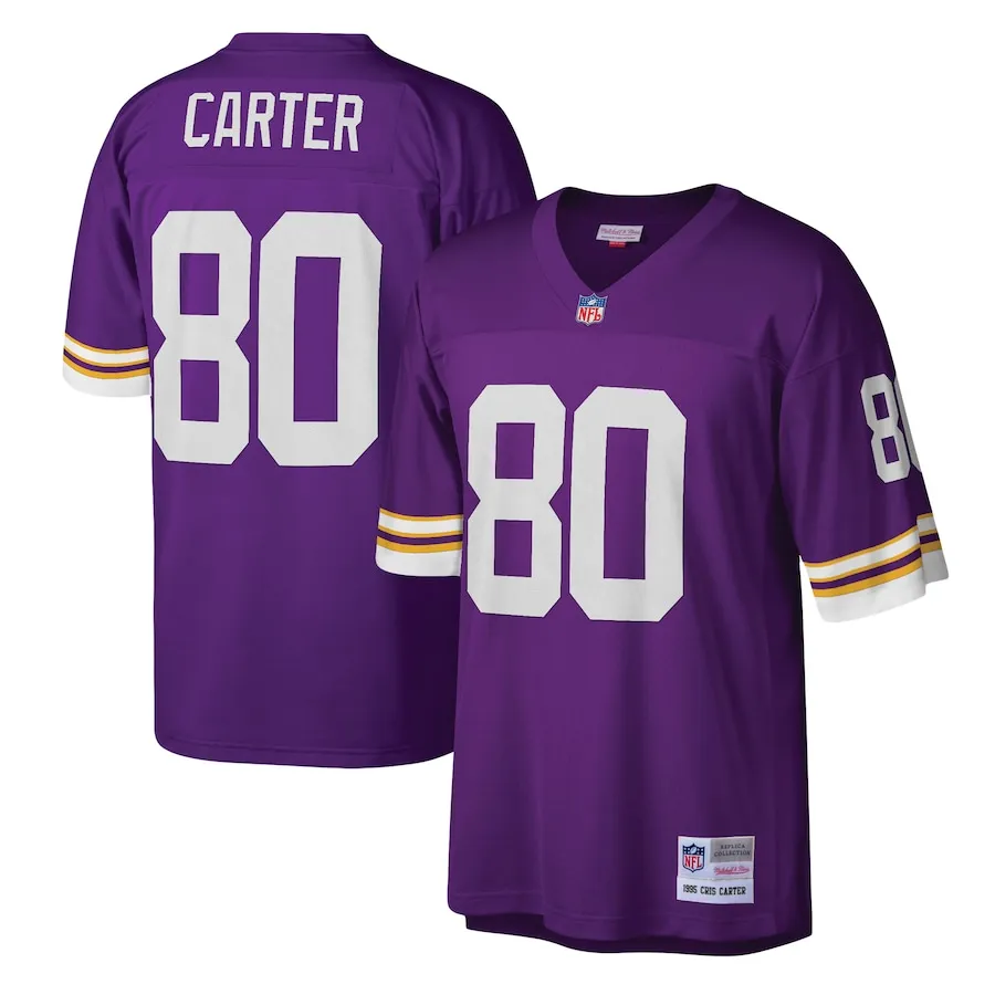 Cris Carter Minnesota Vikings Mitchell &amp Ness Legacy Replica Jersey - Purple