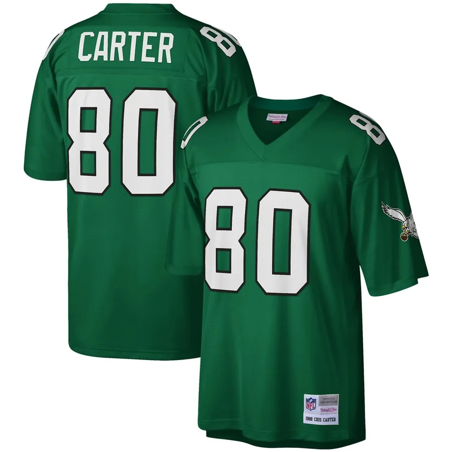 Cris Carter Philadelphia Eagles Mitchell &amp Ness Legacy Replica Jersey - Kelly Green
