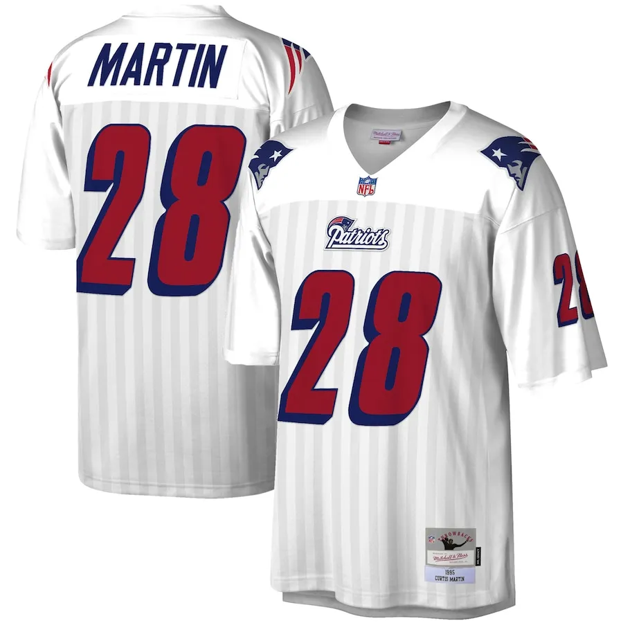 Curtis Martin New England Patriots Mitchell &amp Ness Legacy Replica Jersey - White