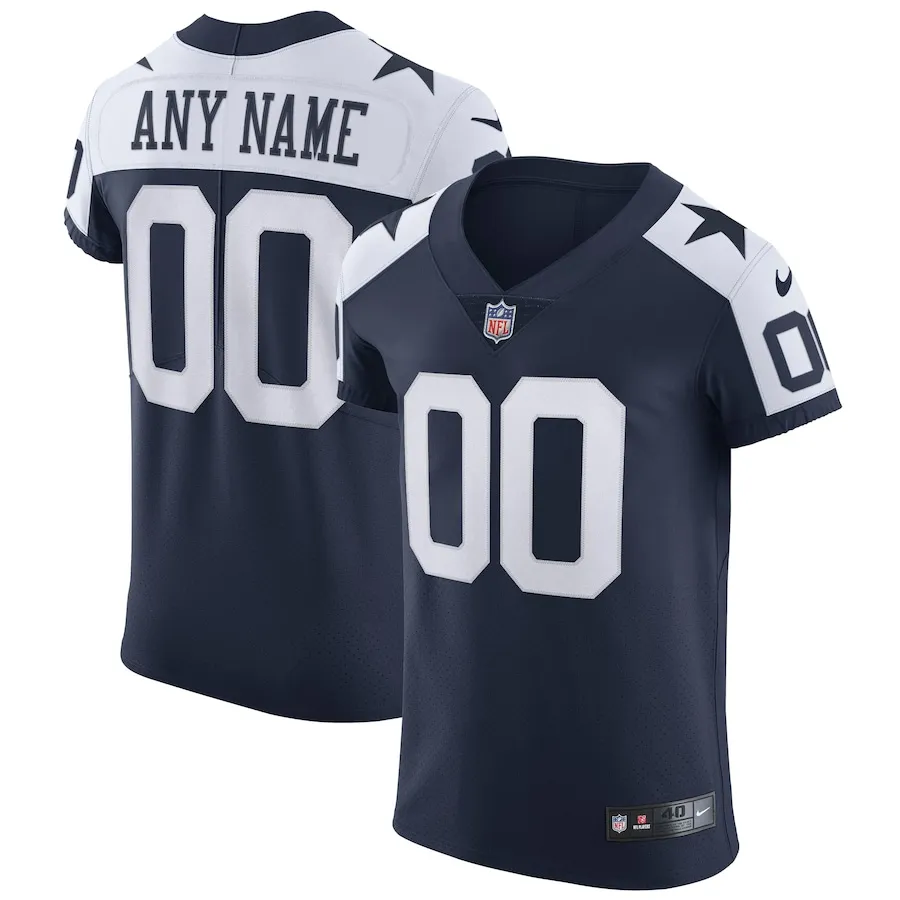 Dallas Cowboys Nike Alternate Vapor Elite Custom Jersey - Navy 5984
