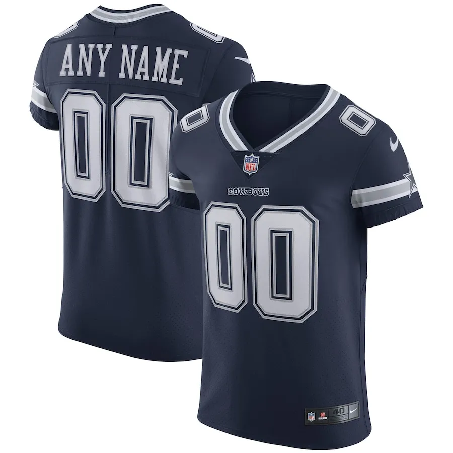 Dallas Cowboys Nike Vapor Elite Custom Jersey - Navy 1513