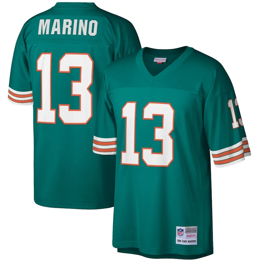 Dan Marino Miami Dolphins Mitchell &amp Ness 1984 Retired Player Legacy Replica Jersey - Aqua