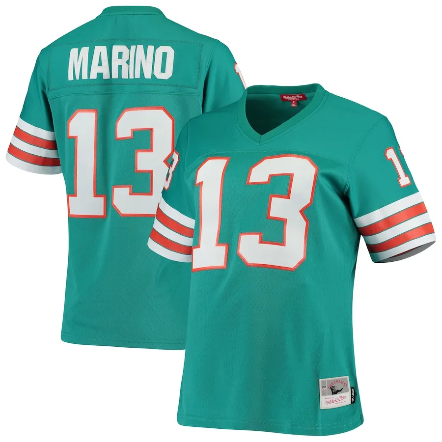 Dan Marino Miami Dolphins Mitchell &amp Ness Women's 1984 Legacy Replica Jersey - Aqua