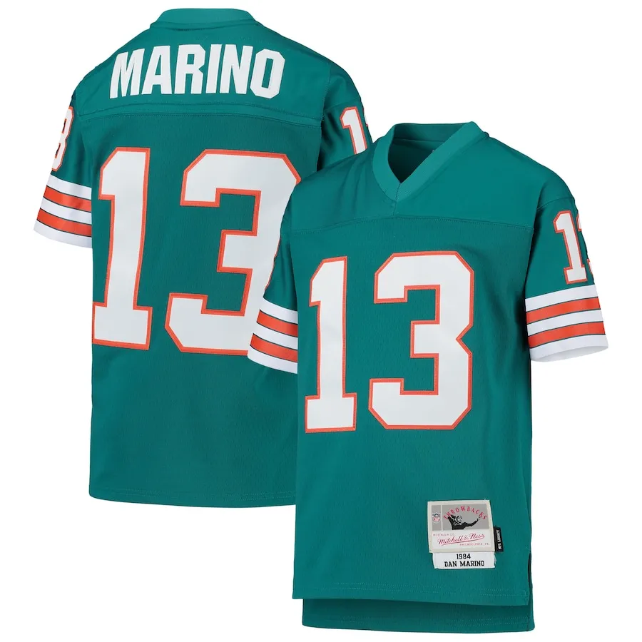 Dan Marino Miami Dolphins Mitchell &amp Ness Youth 1984 Legacy Retired Player Jersey - Aqua