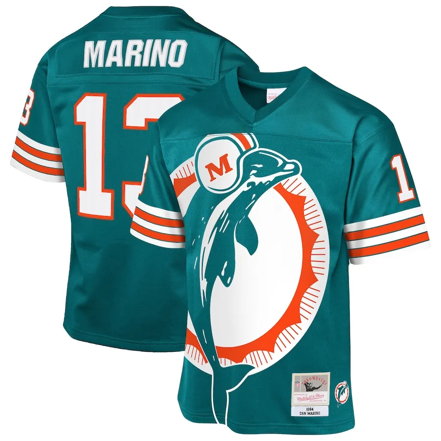 Dan Marino Miami Dolphins Mitchell &amp Ness Youth 1984 Throwback Fashion Jersey - Aqua