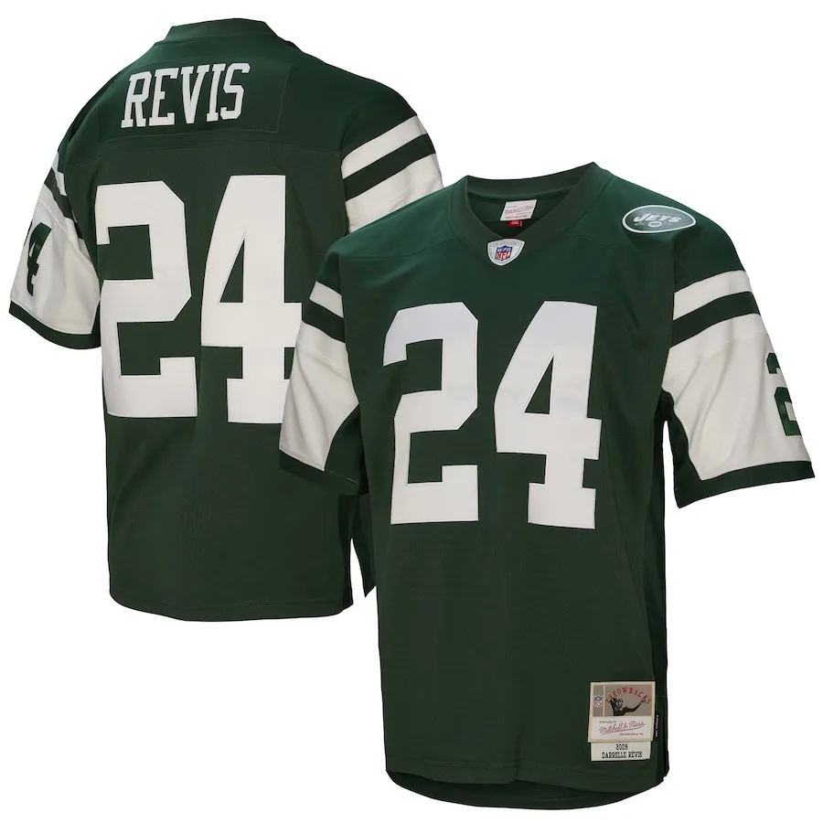 Darrelle Revis New York Jets Mitchell &amp Ness Legacy Replica Jersey - Green