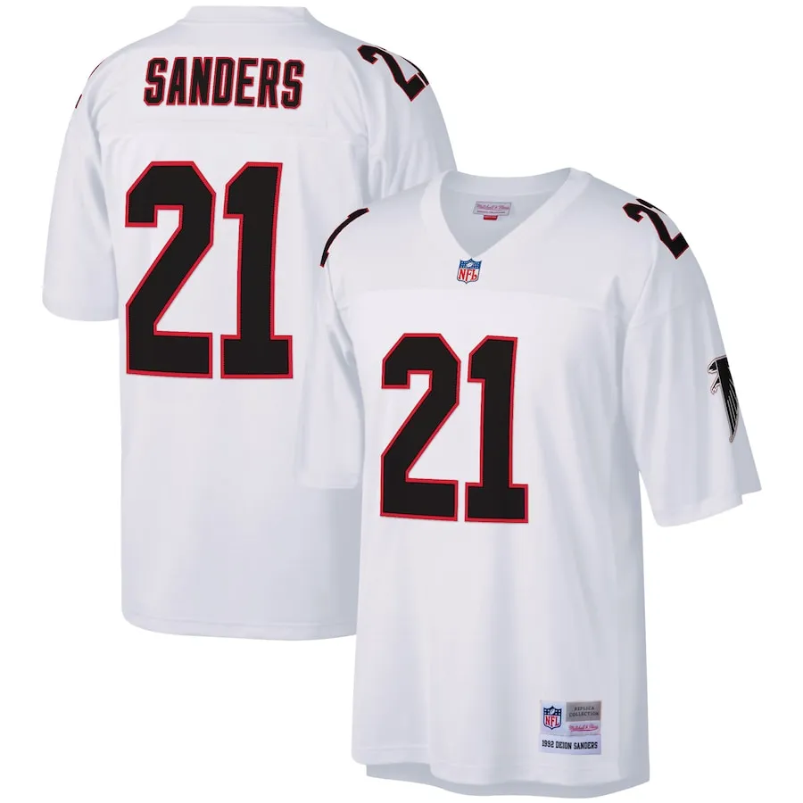 Deion Sanders Atlanta Falcons Mitchell &amp Ness Legacy Replica Jersey - White