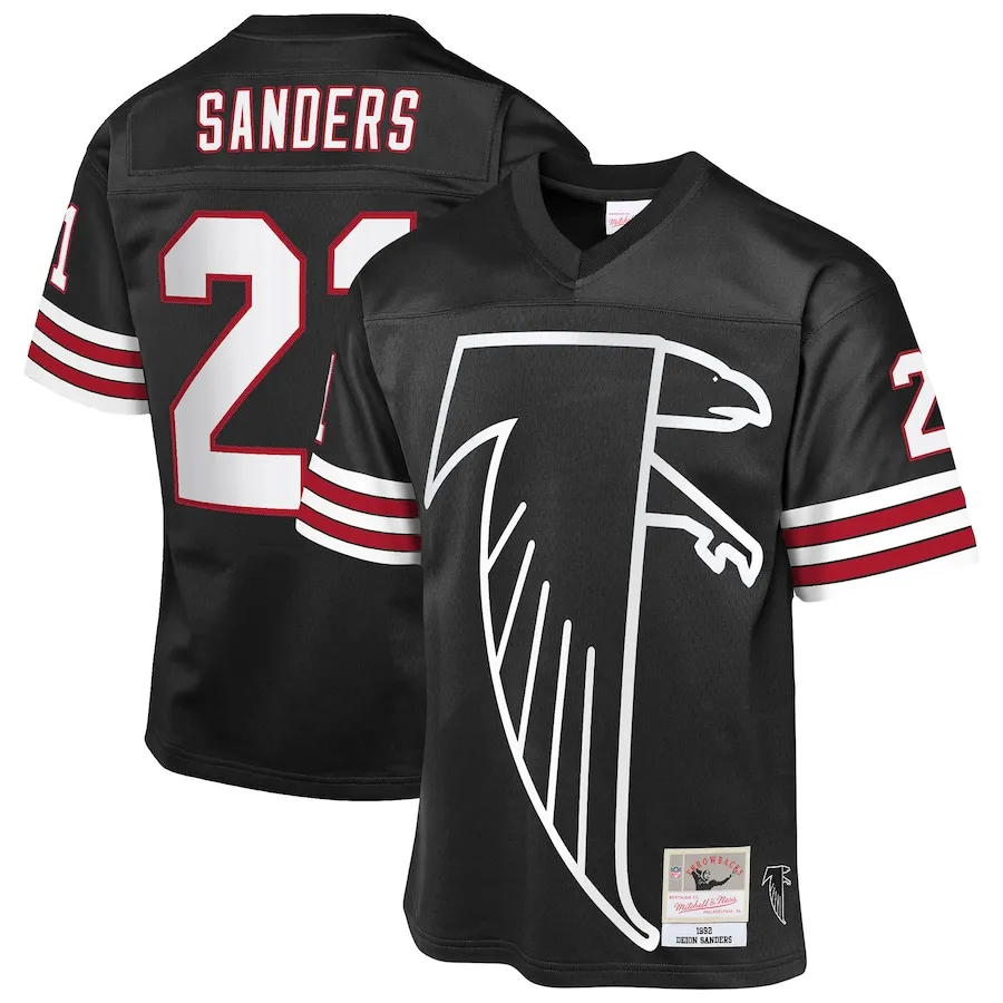 Deion Sanders Atlanta Falcons Mitchell &amp Ness Youth 1992 Throwback Fashion Jersey - Black