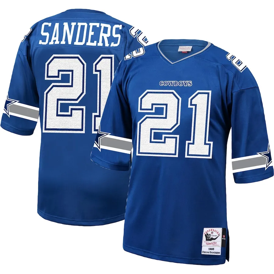 Deion Sanders Dallas Cowboys 1996 Mitchell &amp Ness Authentic Throwback Retired Player Jersey - Royal