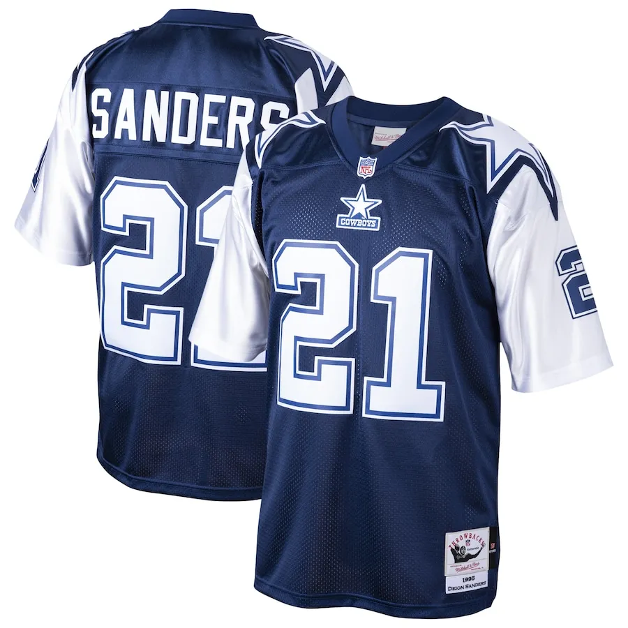 Deion Sanders Dallas Cowboys Mitchell &amp Ness 1995 Authentic Jersey - Navy