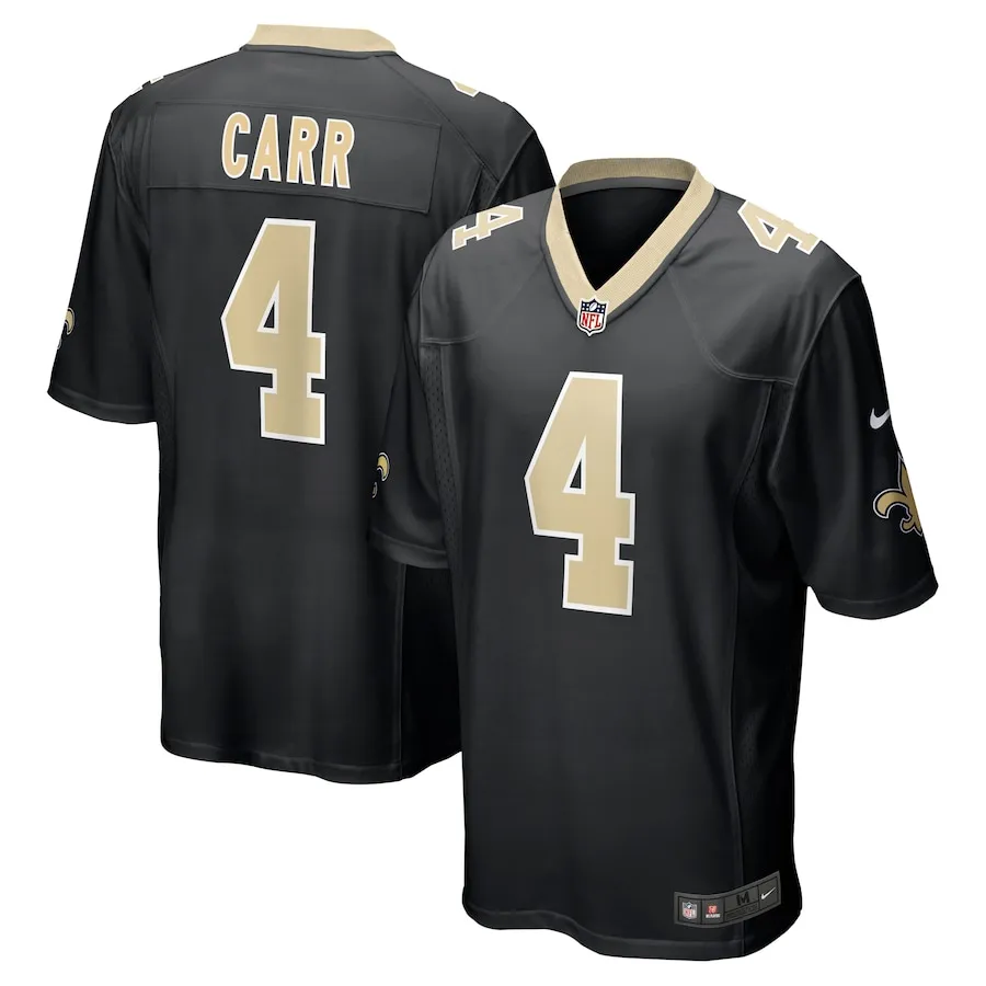 Derek Carr New Orleans Saints Nike Game Jersey - Black 9397