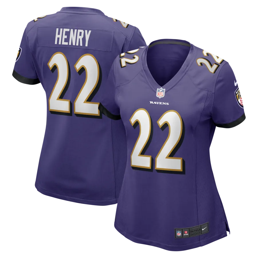 Derrick Henry Baltimore Ravens Nike Women's Game Player Jersey - Purple