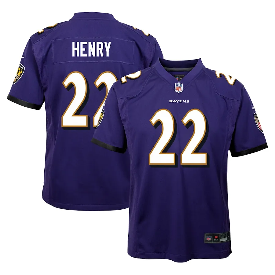 Derrick Henry Baltimore Ravens Nike Youth Game Jersey - Purple