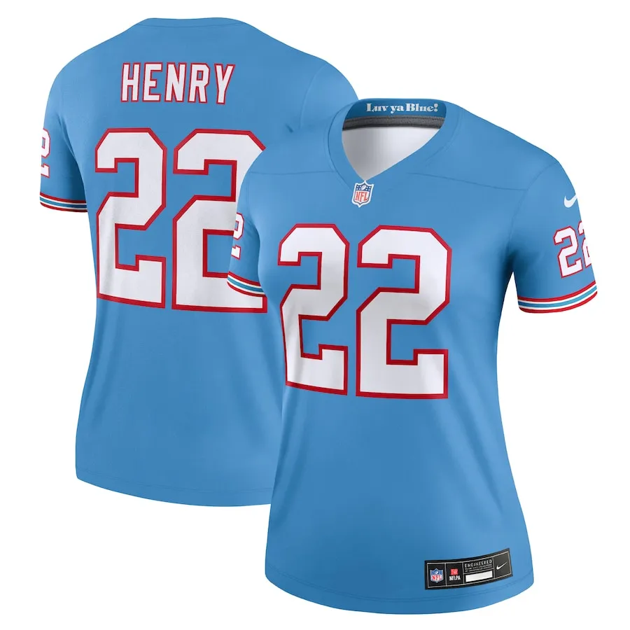 Derrick Henry Tennessee Titans Nike Women's Alternate Legend Player Performance Top -  Light Blue
