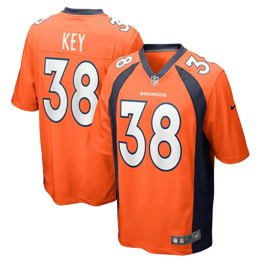 Devon Key Denver Broncos Nike Team Game Jersey -  Orange 7123