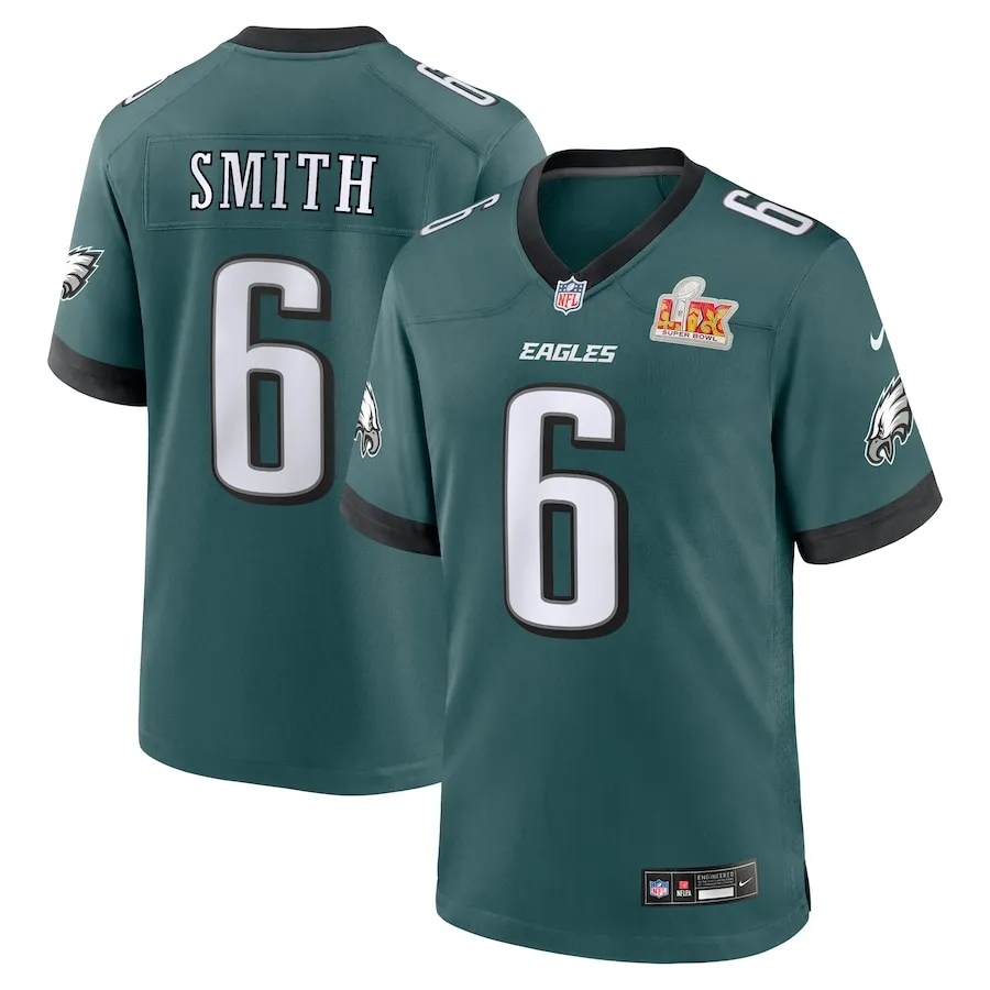 DeVonta Smith Philadelphia Eagles Nike Super Bowl LIX Game Player Jersey - Midnight Green 6266