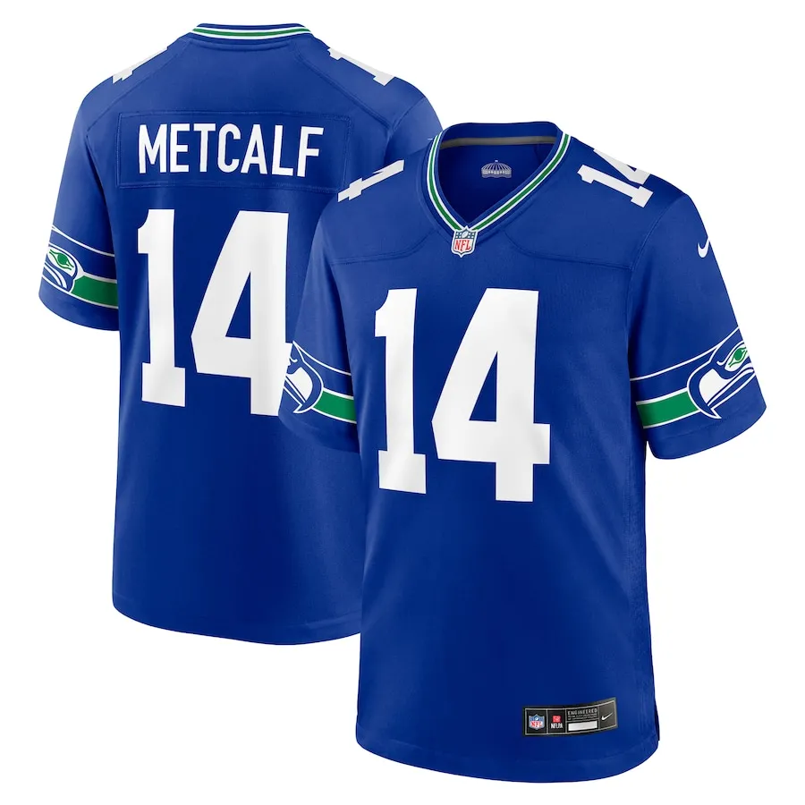 DK Metcalf Seattle Seahawks Nike Throwback Player Game Jersey - Royal